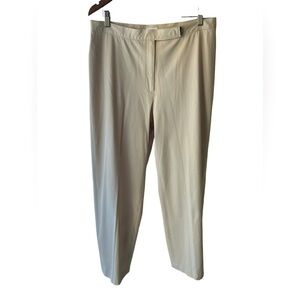 Liz Claiborne ‘Anissa’ Cotton Relaxed Fit Trousers -‎ Cream - Size 16